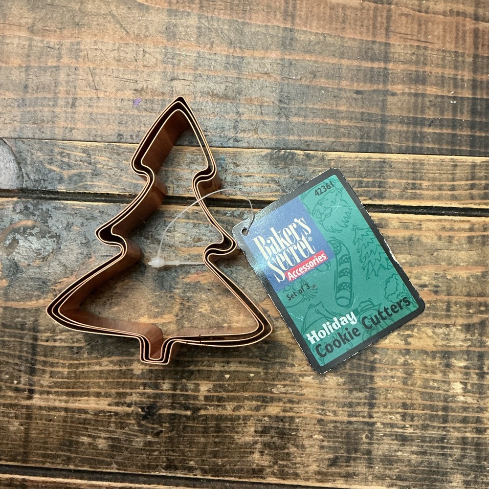 Holiday Christmas Tree Copper Cookie Cutters~ Lot of 3